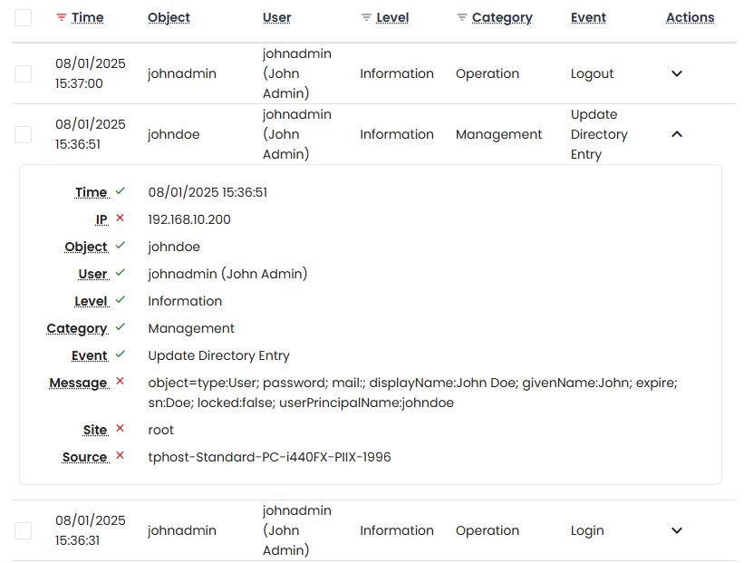 Secure network management system screenshot for 12Port platform.